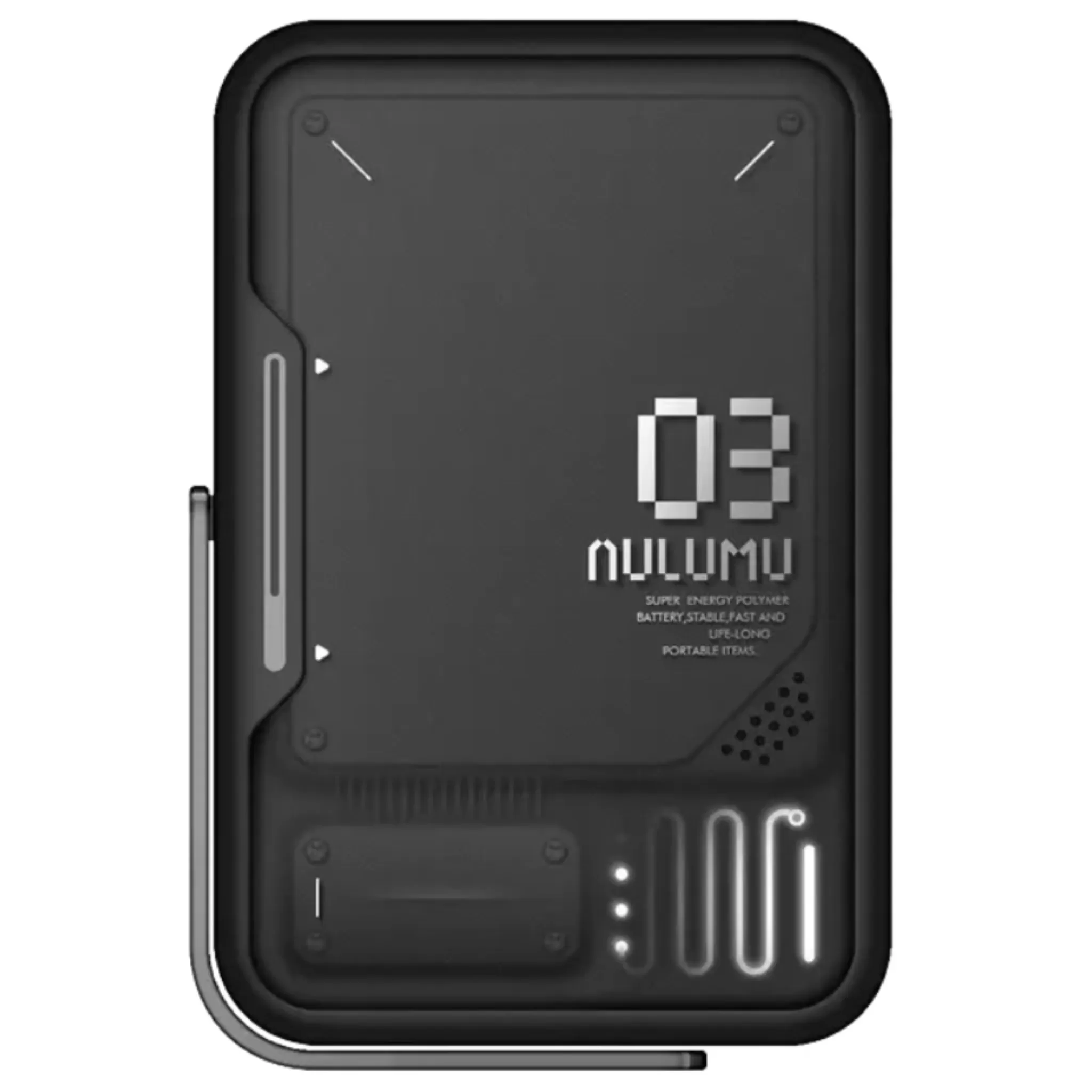 Внешний аккумулятор магнитный Aulumu МОЗ 3500 mAh, черный
