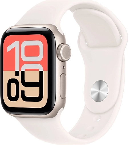 Apple Watch SE 3 40 мм, «сияющая звезда», ремешок цвета «легкий румянец», размер S/M