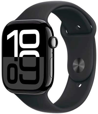 Apple Watch Series 10 46 мм, черный глянец, размер M/L
